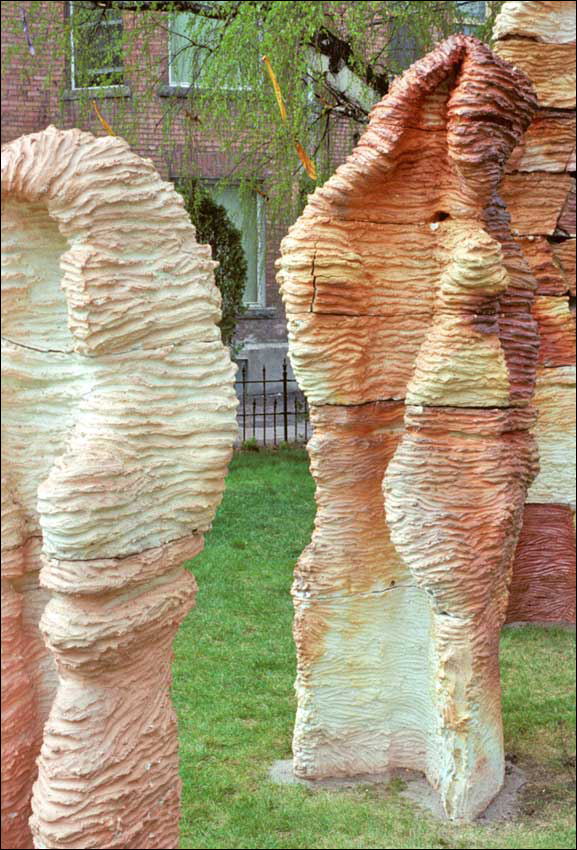 remembering by susan henderson, detail, large scale clay sculpture